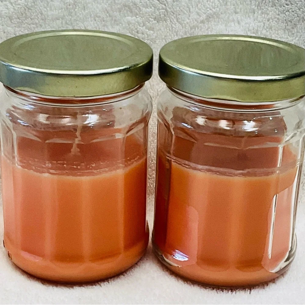Pumpkin Spice Orange Scented Soy Candle - Set of 2